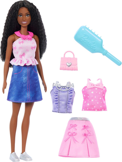 Barbie Easy to Dress Dolls Assortment with Brunette Brushable Hair