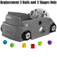 Replacement Parts for Fisher-Price Laugh and Learn Smart Stages Crawl Around Car - DJD09~3 Balls and 3 Shapes ~ Also Works with Models CJM93 and Y7749