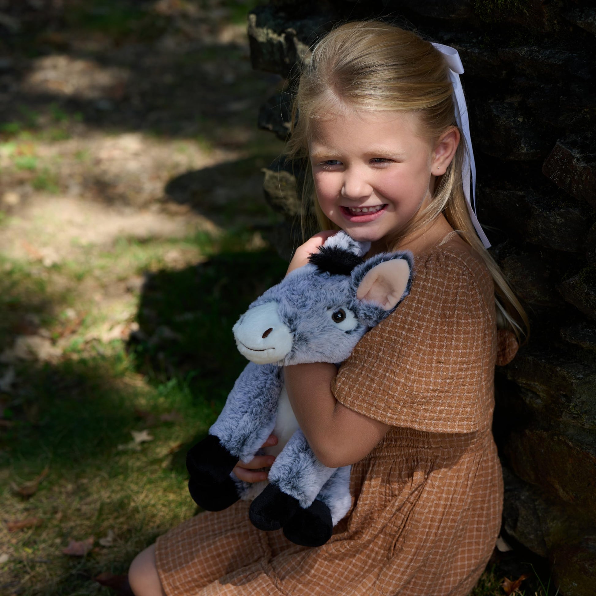 The Petting Zoo Donkey Stuffed Animal Plushie, Gifts for Kids, Wild Onez Farm Animals, Donkey Plush Toy 12 Inches