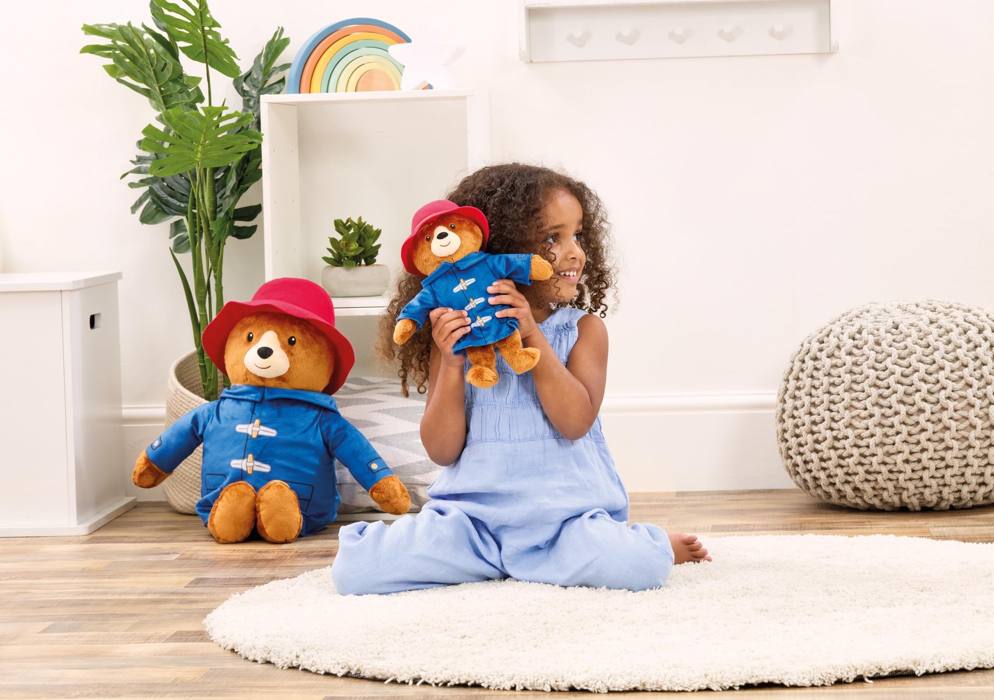 Mighty Mojo Paddington Bear Plush Doll - 10-Inch Standing, 8-Inch Sitting, Super Soft & Cuddly | Official Paddington in Peru Movie Toy - Embroidered