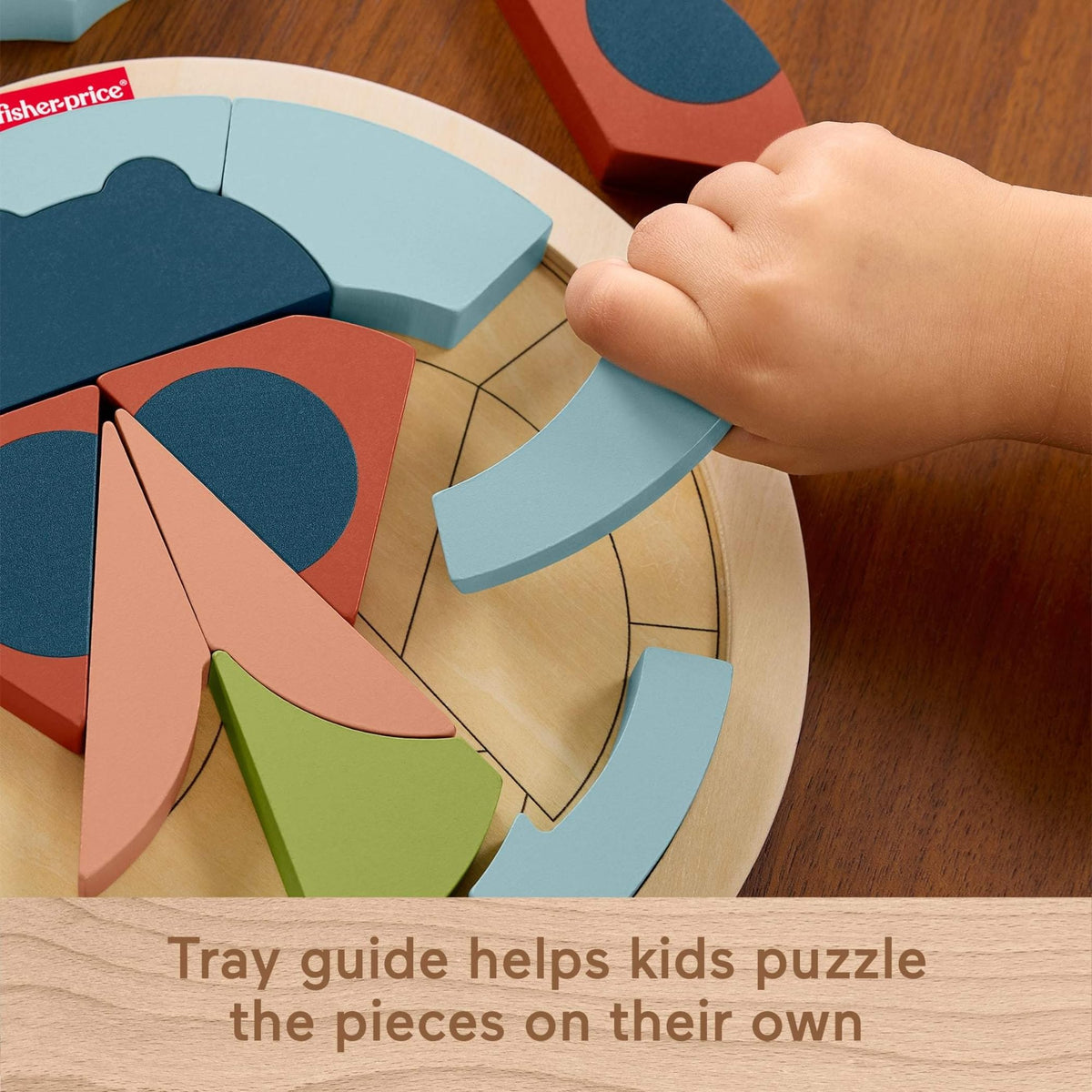 Fisher-Price Wood Preschool Toy Jigsaw Puzzle, Tiny Garden Lady Bug 18-Piece Wooden Activity for Fine Motor Play Kids Ages 3+ Years