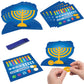 The Dreidel Company 24-Pack Hanukkah Craft Decoration - 3D Menorah Sticker Scene Table Decoration 24-Pack Make Your Own Hanukkah Table Decorations