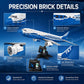 LQPFBSM Boeing 787 Airliner Building Block Set 1353 Pcs Large Passenger Plane Model Kit with Display Stand Commercial Aircraft Building Bricks