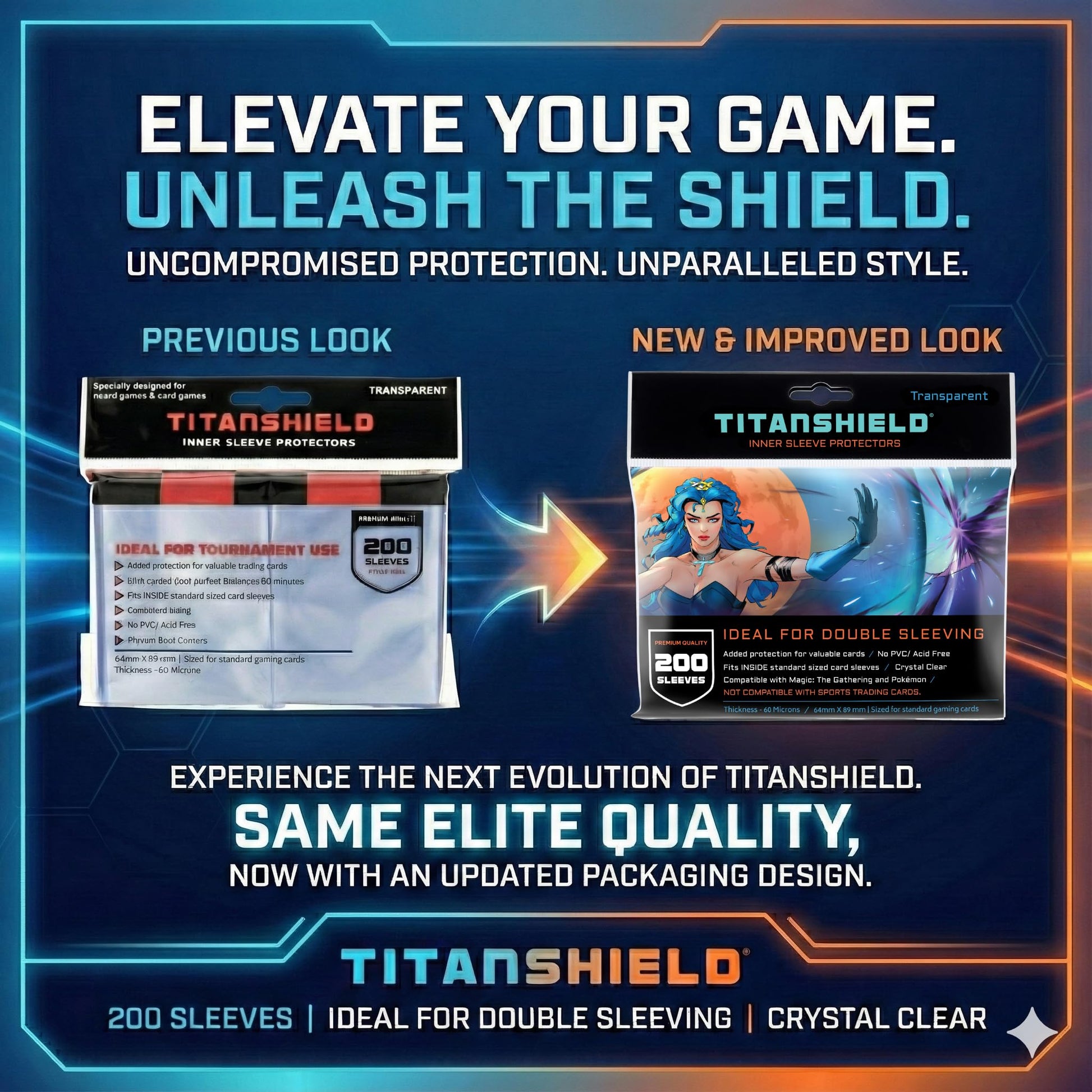 TitanShield | Clear & Transparent Inner Sleeves | 1000 ct| Perfect Fits Card Sleeves | Compatible with Pokémon TCG Trading Cards, MTG Magic The