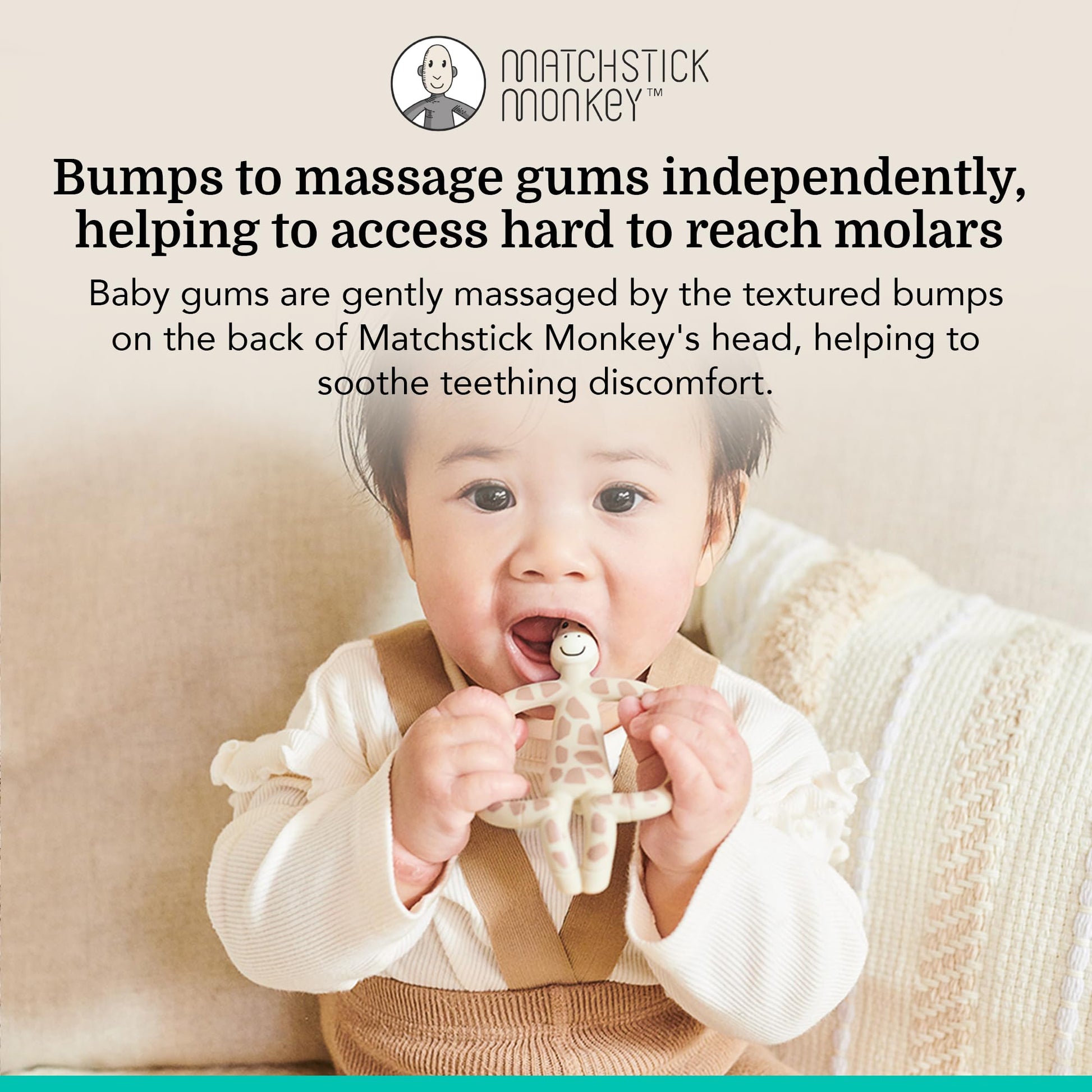 Matchstick Monkey 3-Pack Animal Teether Gift Set - BPA-Free Silicone for Teething Relief, Fine Motor Skills, Sensory Stimulation, Baby Oral Care, 3+