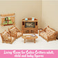 Calico Critters - Comfy Living Room Set - Dollhouse Furniture Sets - Kids Pretend Play Toy, Miniature Dollhouse Furniture & Accessories, Ages 3+