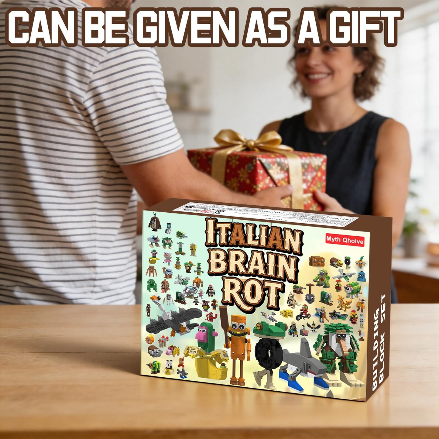 Myth Qholve Italian Brain Rot Unique Cartoon Characters Building Blocks 18 in 1 Educational & Entertaining Gift Idea for Adults Building Blocks
