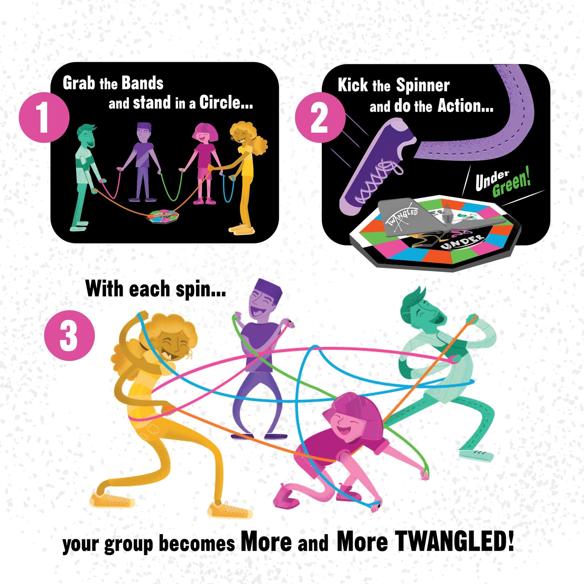MindWare TWANGLED Game, Cooperative Team Building Activity for Large Groups, Funny Human Knot Game for 4-8 Players Ages 6 & Older