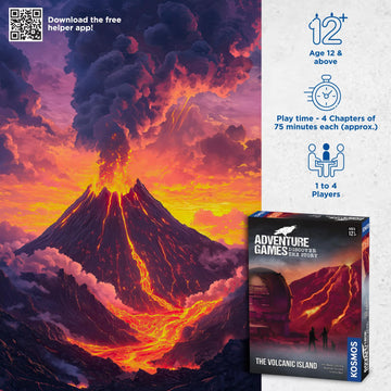 Adventure Games: The Volcanic Island | A Kosmos Game from Thames & Kosmos | Collaborative, Replayable Storytelling Game Experience for 1 to 4 Players