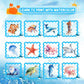 Watercolor Workbook, 24 Colors Solid Paint Set, Ocean Themed DIY Patterns, Anti-Bleed Paper, Beginner Friendly Art Kit For Adults