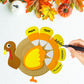 4E's Novelty Turkey Plate Craft for Kids (4 Pack) Self Adhesive, Fall Thanksgiving Crafts for Kids & Toddlers Ages 4-8, 3-12 Fun Thanksgiving Activity