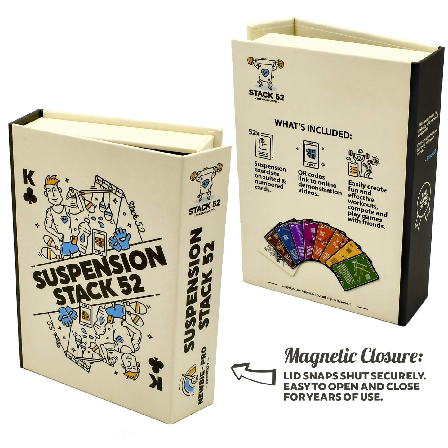 Stack 52 Suspension Exercise Cards. Compatible with TRX.