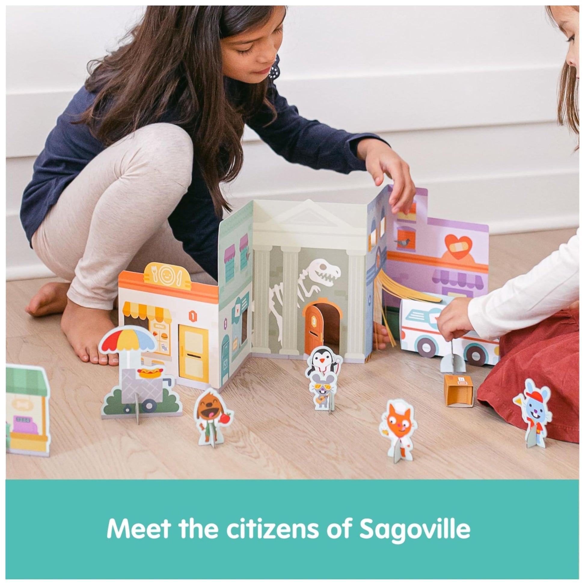 Sago Mini Big City, Activity Box with Pretend Play Toys & a Collectible Toy Figure, Kids Toys for Boys & Girls Ages 3 and up
