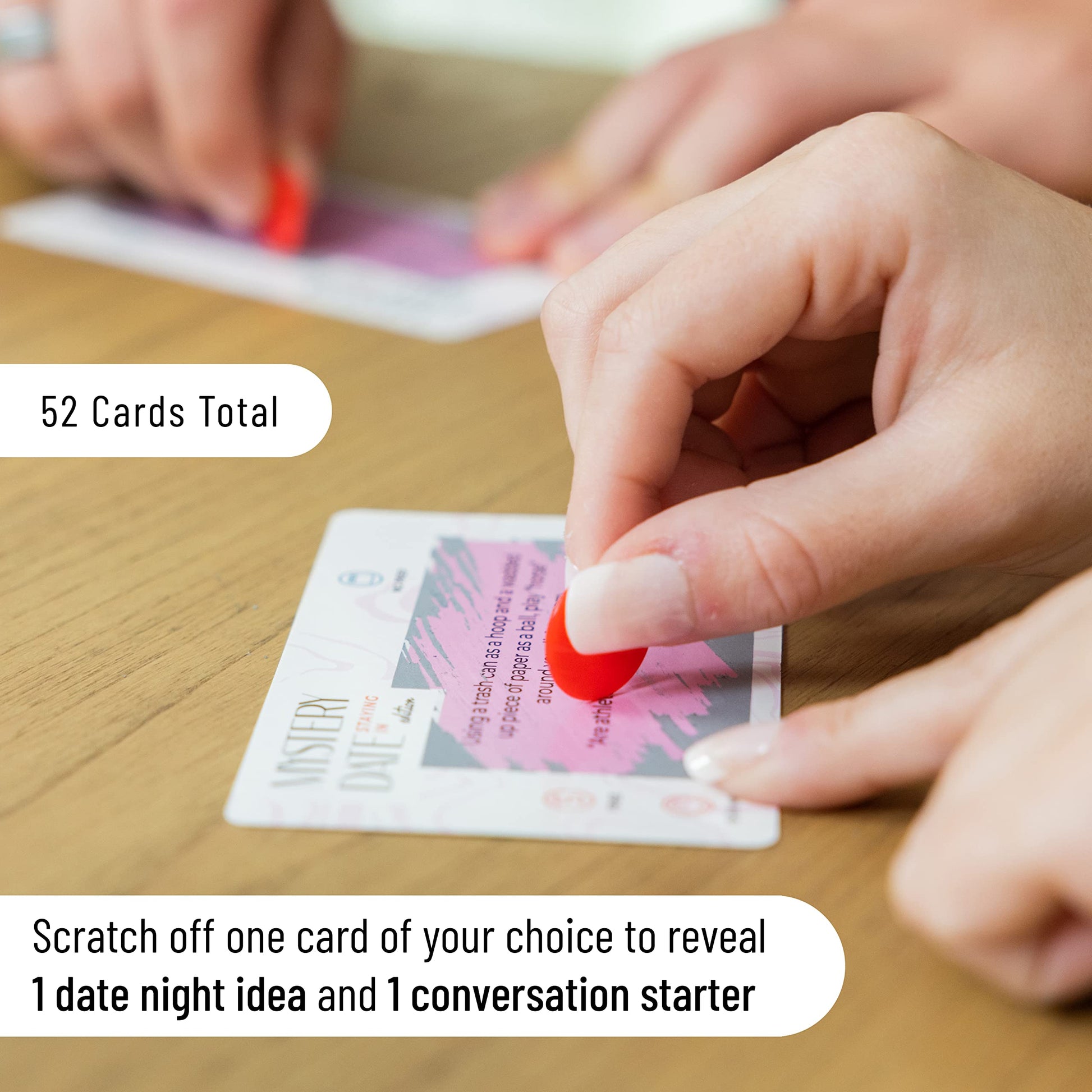 da Vinci's Room Mystery Date 52 at-Home Date Night Ideas Scratch Off Card and 52 Conversation Starters (Staying in Edition) - Unique Couples Gift