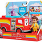 DC Comics Disney Junior Firebuds, Bo and Flash, Action Figure and Fire Engine Vehicle with Interactive Eye Movement, Kids’ Toys for Boys and Girls