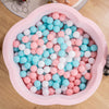 ZYSMALAT Baby Ball Pit - Premium Velvet Memory Foam Ball Pit for Toddlers 1-3 and Babies - Large Pink Flower Baby Ballpit - Indoor Soft Play Equipment