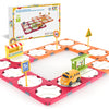 Everplay 60PC Race Car Track Builder Building Blocks Playset Reversible Racing Tracks School Bus & Accessories Educational STEM Development Creative