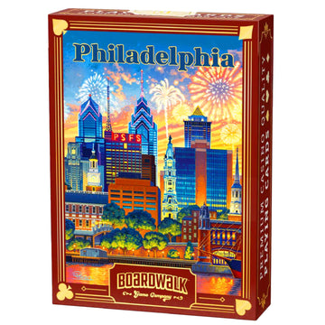 Boardwalk Puzzles Philadelphia, Featherlight Unique Playing Cards, Fun Themed Deck for Home and Travel