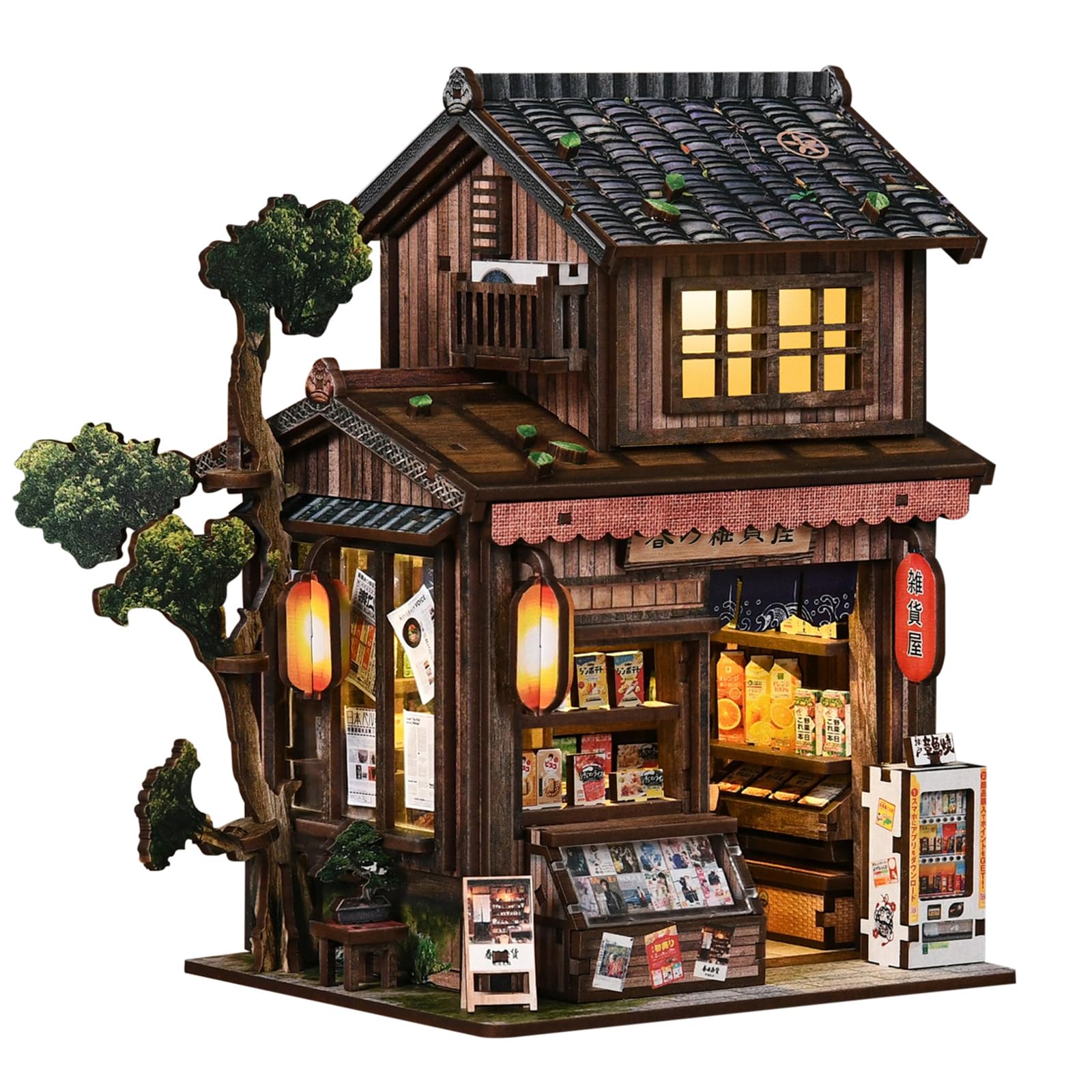 Book Nooks for Adults, DIY Miniature Dollhouse Book Nook Kit, Teens and Beginners, Japanese BookNook, Model Kits Craft Kits for Adults Teens & Book