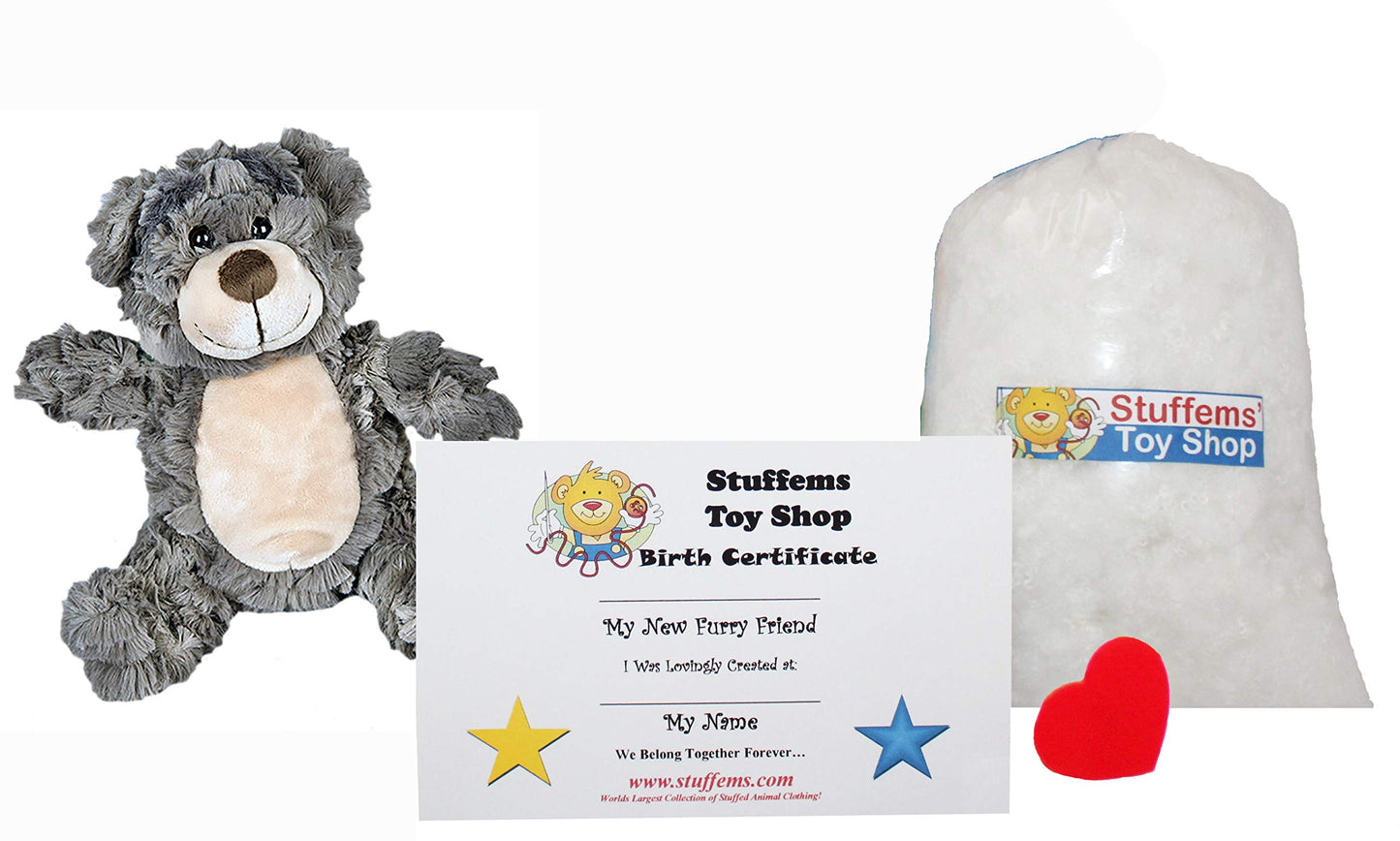 Stuffems Toy Shop Make Your Own Stuffed Animal Mini 8 Inch Grahm the Cracker Bear Kit - No Sewing Required!