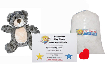 Stuffems Toy Shop Make Your Own Stuffed Animal Mini 8 Inch Grahm the Cracker Bear Kit - No Sewing Required!