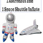 Outer Space Mission Inflatable Astronaut & Space Shuttle (Set of 2)