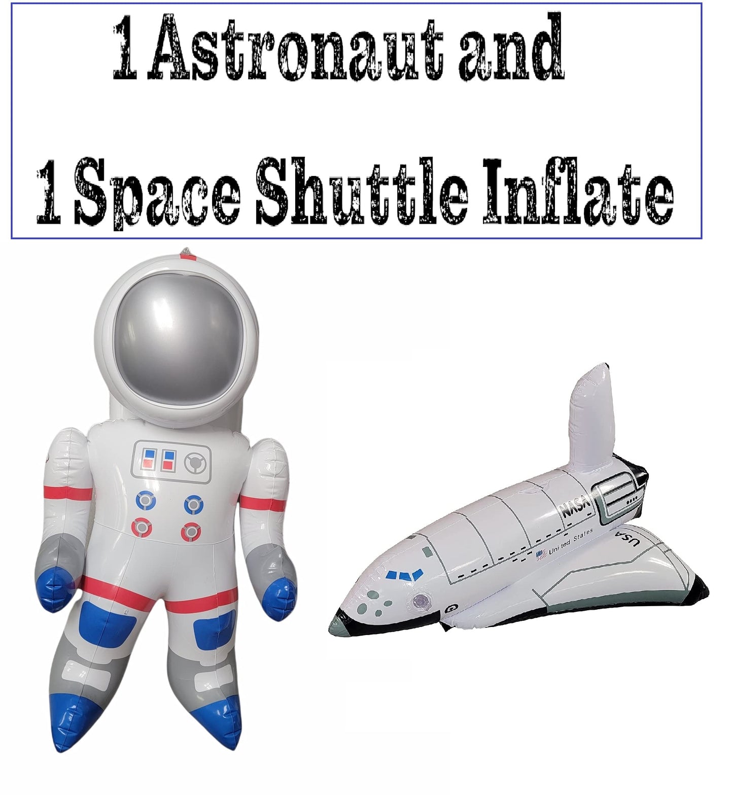 Outer Space Mission Inflatable Astronaut & Space Shuttle (Set of 2)