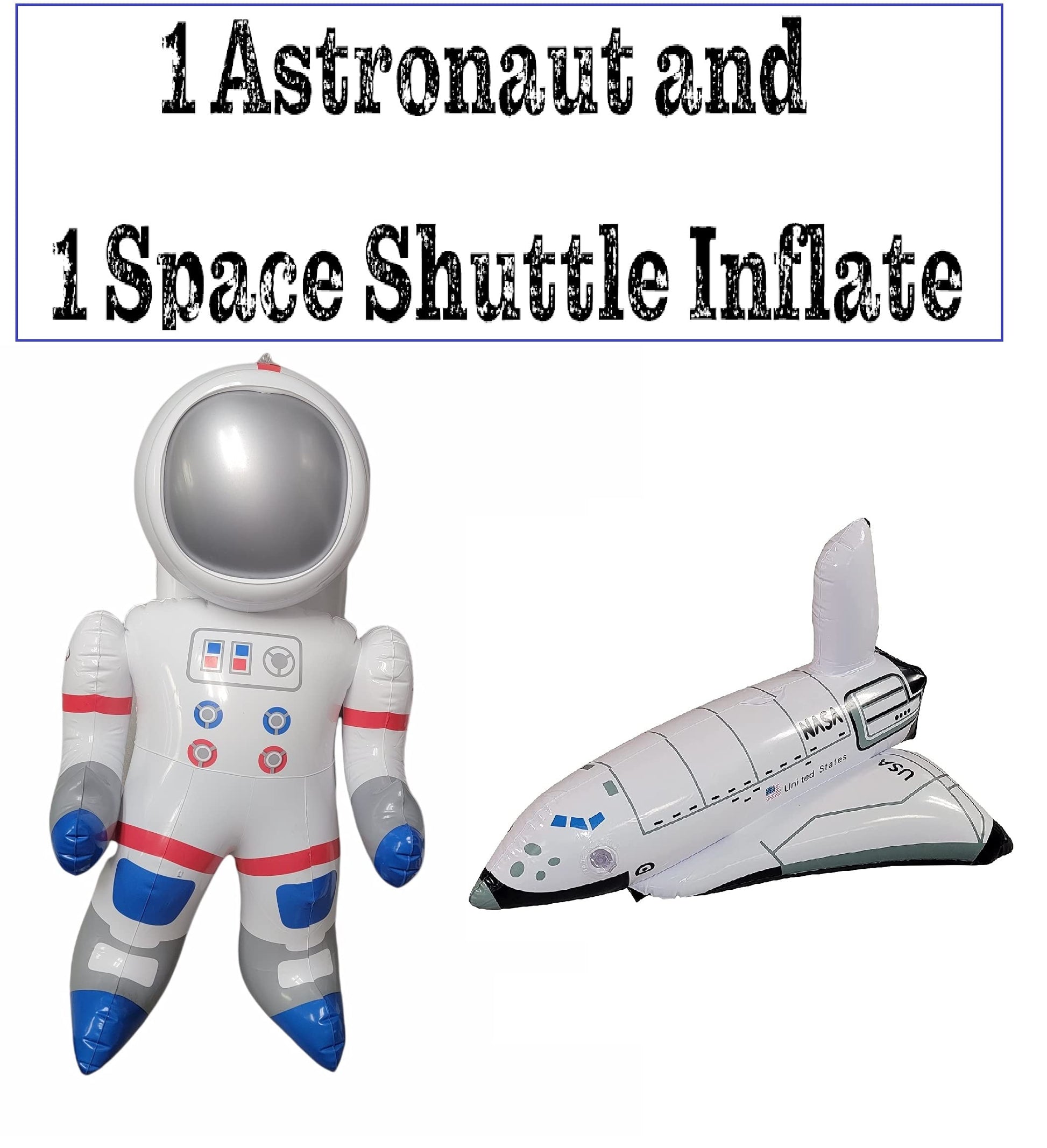 Outer Space Mission Inflatable Astronaut & Space Shuttle (Set of 2)