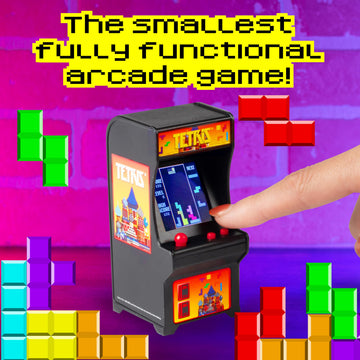 Tiny Arcade Tetris Mini Retro Game (3.5"): Playable Handheld Arcade Machine w/ Real Gameplay & Sound - Classic 1980's Video Game (Ages 8+)