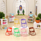 5 Pcs Colourful Simulation Mini Folding Back Small Chair,Miniature Scene Accessories,Miniature Plastic Furniture Accessories Scene Props for Micro