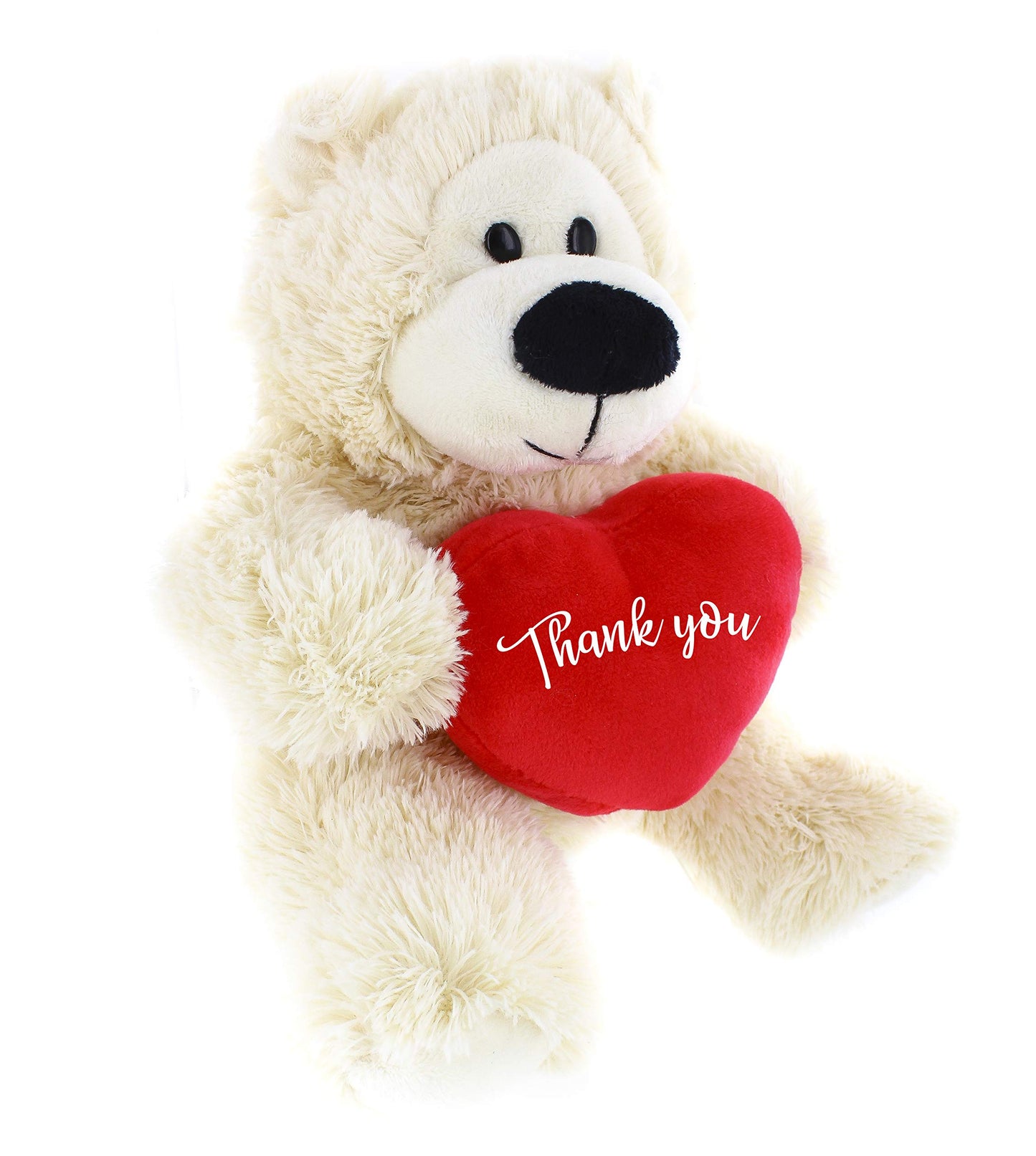 Plushland Sophie Bear 12 Inches with Custom Heart, Cream Teddy Bear Stuffed Animal - Holidays Personalized Gift for Kids, Girls, Boys and Your Loved