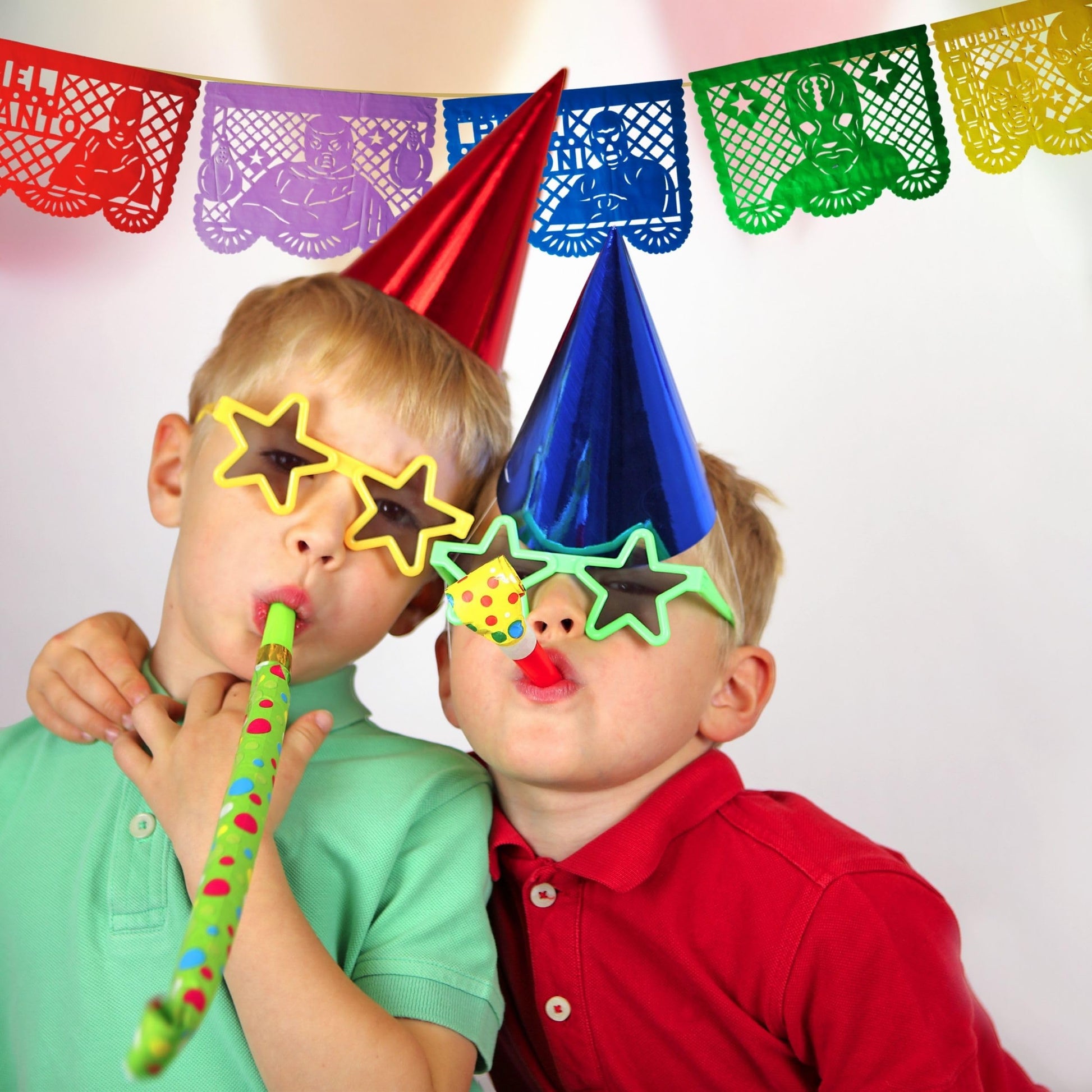 Lucha Libre Party Decorations - Papel Picado Banner 2 Pack, 25 Feet Total