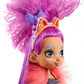 Mattel Cave Club Roaralai Doll (8 10-inch, Purple Hair) Poseable Prehistoric Fashion Doll with Dinosaur Pet and Accessories, Gift for 4 Year Olds and