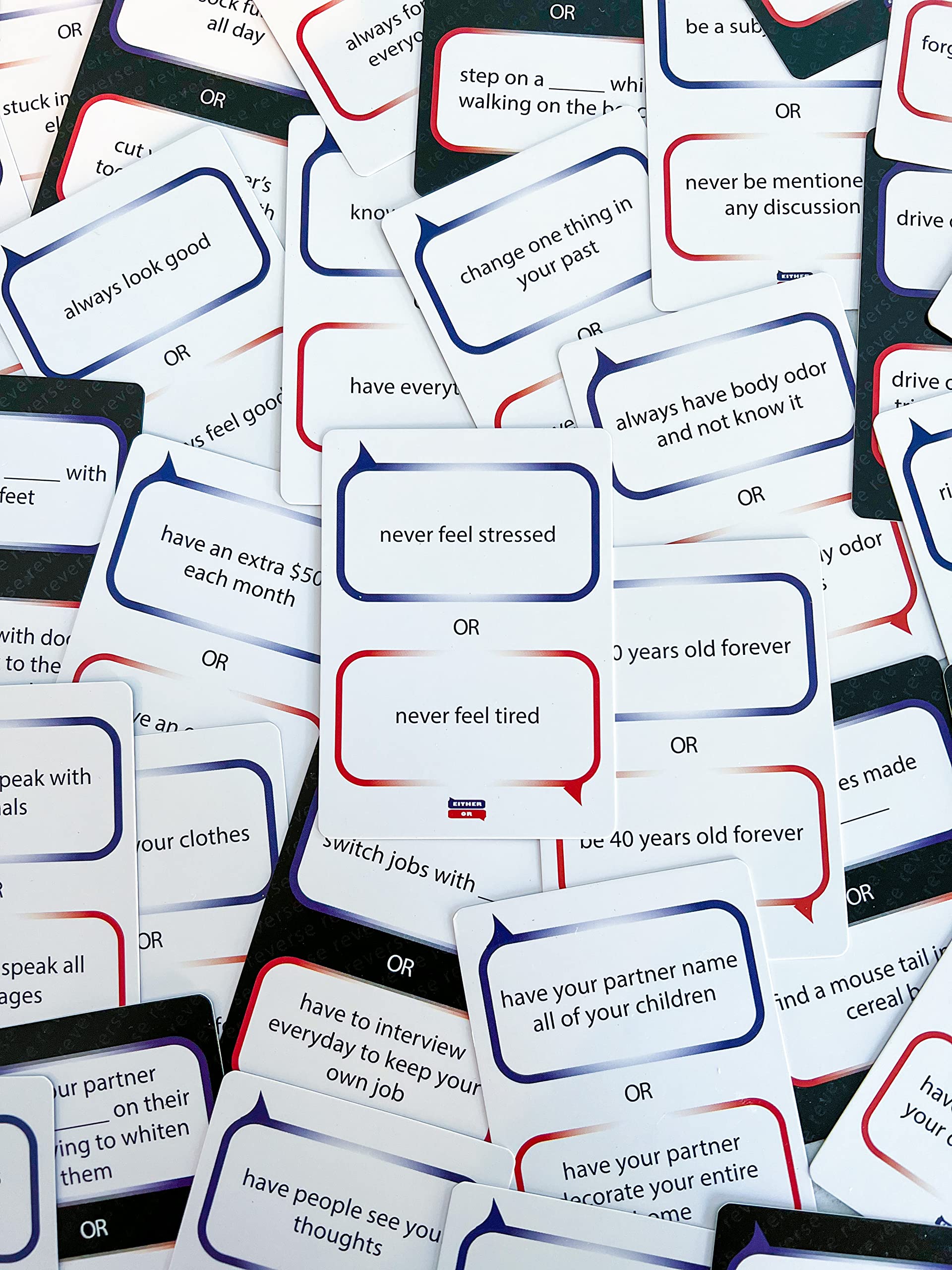 Either Or Couples Card Game of Outrageous Options - Connect with Your Partner for Date Night, Valentine's Day, at Dinner, for an Anniversary, on Road