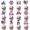 4th of July Cupcake Toppers Independence Day Theme Party Decorations