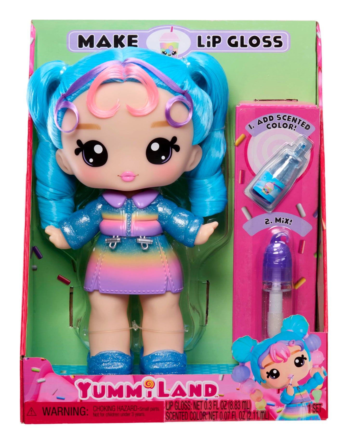 Yummiland Large Doll- Britney Boba with Scented Lip Gloss, Ages 4+