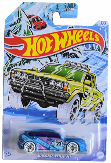 Hot Wheels 2023 Holiday Series Subaru WRX STI Truck, 1:64 Scale Diecast Car, Red, Blue, or Green, Kid, Children