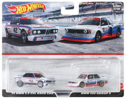 Hot Wheels Premium Car Culture Set of 2 Collectible Vehicles in 1:64 Scale with Real Riders Tyres and Metal Frame, Authentic Decoration, Toy