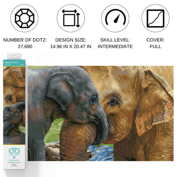 DIAMOND DOTZ Baby's Comfort Diamond Painting Kits for Adults - Diamond Art Kits a Relaxing Creative Craft Kit with Dotz Gems 15x20.5