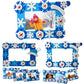 4E's Novelty Foam Snowflake Pictures Frame Craft Kit, 4 Pack Christmas Foam Picture Frames for Kids, Winter Picture Frames Craft with Self-Adhesive