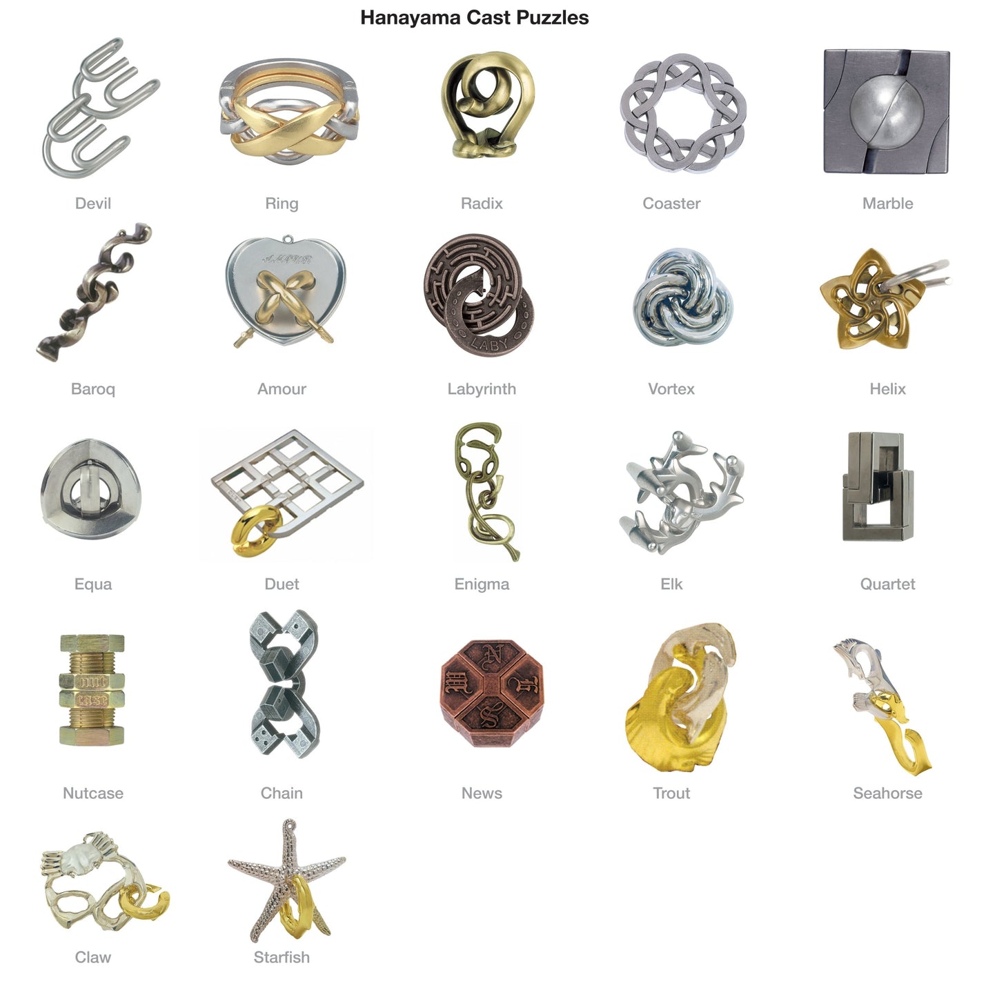 Bepuzzled DEVIL Hanayama Cast Metal Brain Teaser Puzzle (Level 4) Puzzles For Kids and Adults Ages 12 and Up