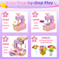Kiditos Flower Making Kit for Kids DIY Bouquet - Flower Toy Craft Kits Toys for 4 5 6 7 8 Year Old Girls & Educational Cards, Arts and Crafts Birthday