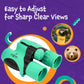 Think Peak Green Binoculars Science Toy for Kids Ages 3-12 Years - Real Compact Outdoor Adventure & STEM Educational Nature Hiking Explorer for Bird