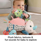 Fisher-Price Newborn Toy Planet Friends Tummy Time Roaming Rhino Plush with Sensory Activities for Babies Ages 0+ Months