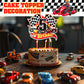 Maitys Race Car 5th Birthday Cake Topper Race Car Theme Birthday Party Supplies Checkered Flag Cupcake Decorations Photo Props for Five Years Old