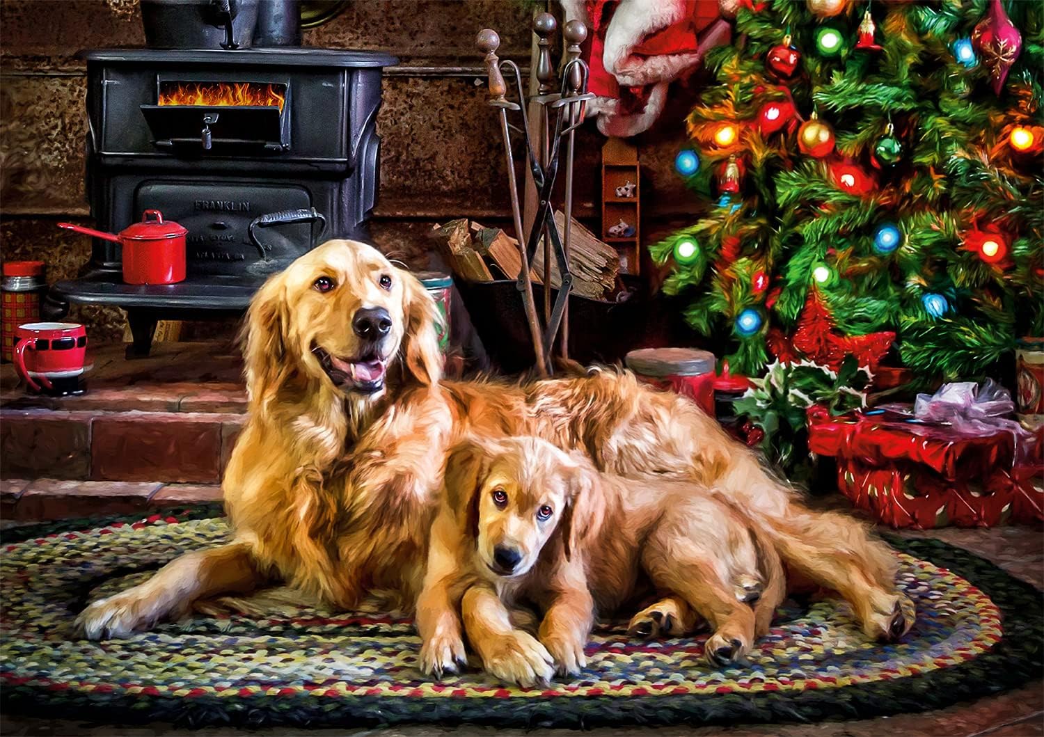 Buffalo Games - Dogs Under the Tree - 300 Large Piece Puzzle for Adults