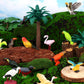 Warmshine 24 Pcs Realistic Bird Animals Figurines Mini Bird Figures Model Eagle Parrot Robin Owl Plastic Birds Figures Fairy Garden Accessories