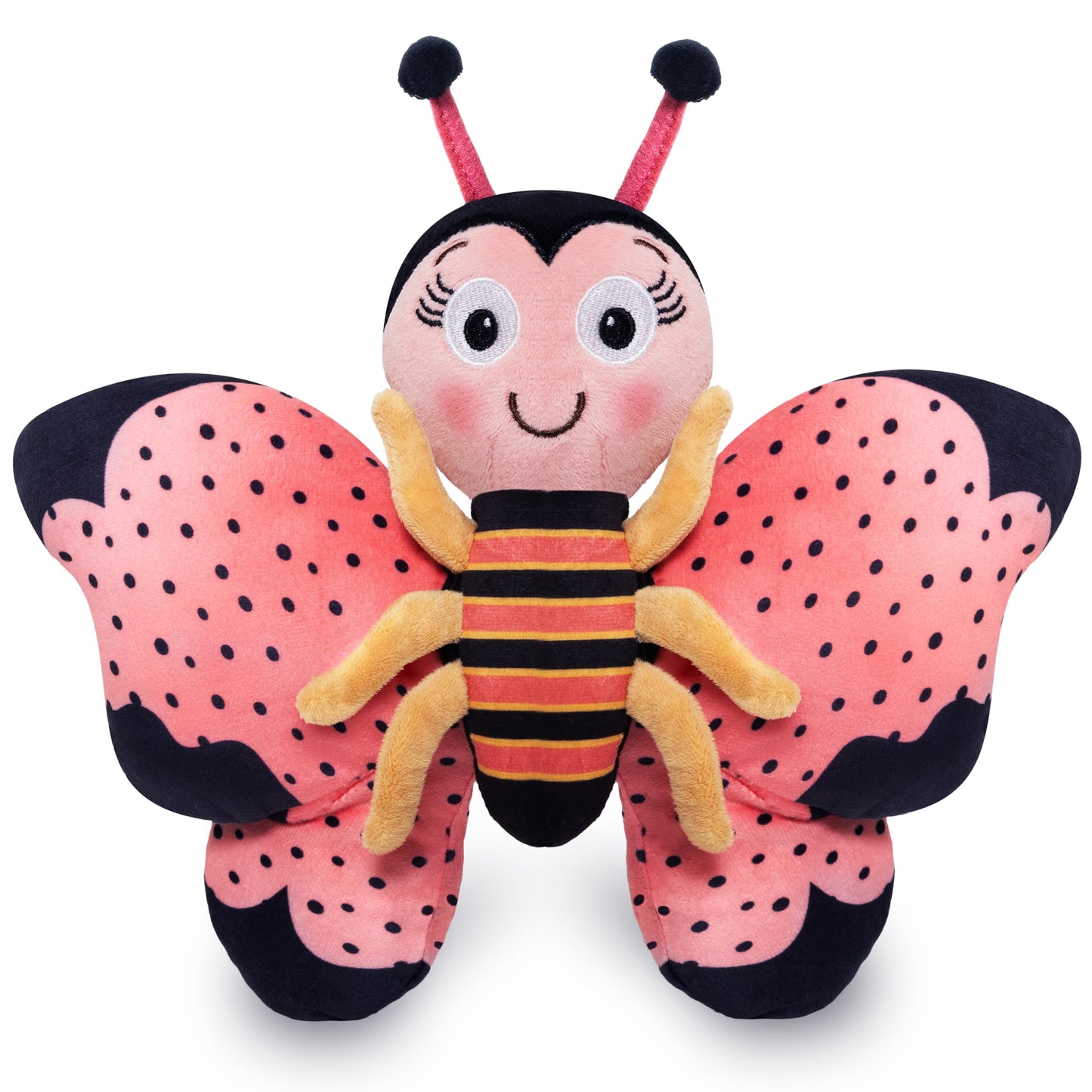 Ms. Butterfly Plush Stuffed Animal and Interactive Toy with Cute, Flappable Wings (12 inches)