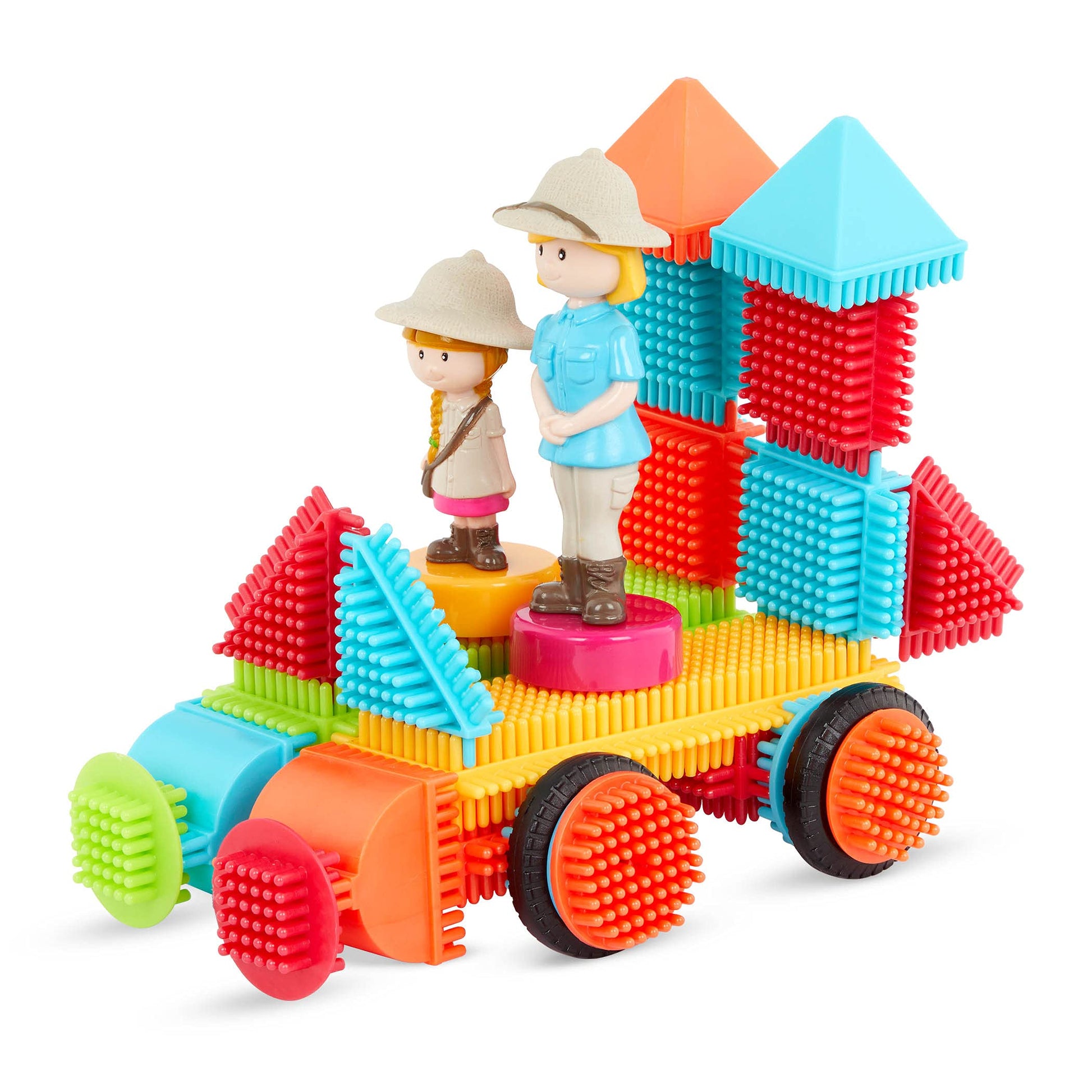 Battat - Bristle Blocks - STEM Interlocking Building Blocks - 85 Pieces Playset - Reusable Carry Case - Developmental Toys for Toddlers & Kids
