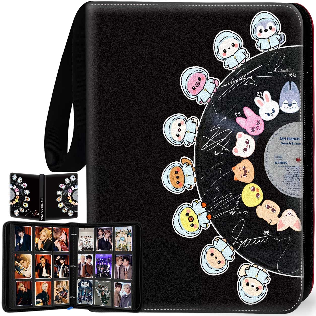 Stray Photocards Binder 1008 Pockets, Stray Fans Gifts & SKZOO Merch Collectors, 9-Pocket Portable Waterproof Display Kpop Photo Cards Collector Ablum